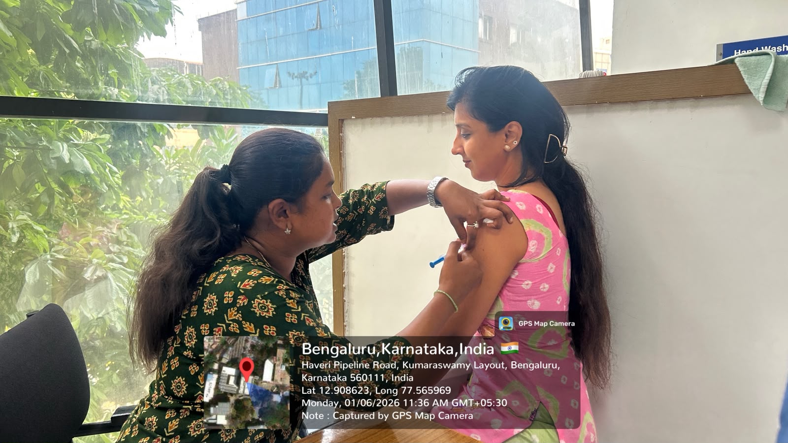 Hepatitis B vaccine administration to student